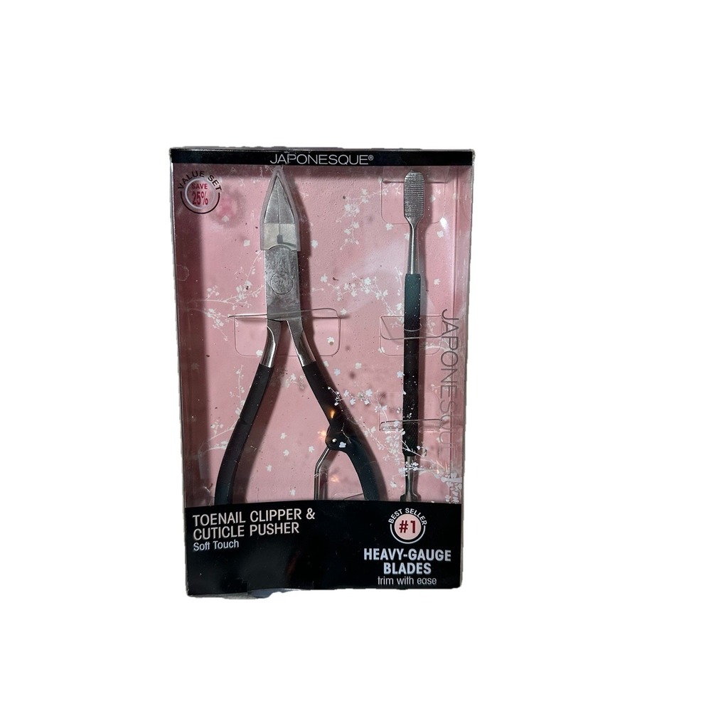 JAPONESQUE Toenail Clipper & Cuticle Pusher Soft Touch